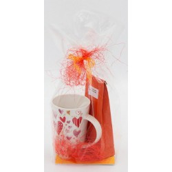 8105A Set cadeaux avec tasse en porcelaine et 100g de thé