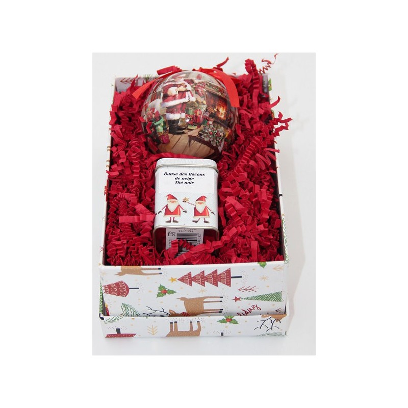 7645B Geschenkbox mit Weihnachtskugel und Tee
