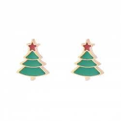 1237 Boucle d\'oreilles de Noël en plaqué or