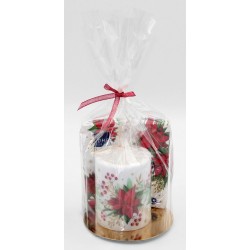 1353A Set cadeaux avec serviettes et bougie photophore