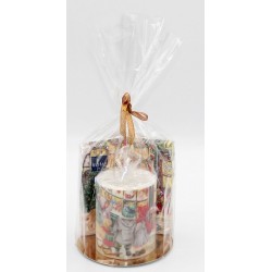 1353A Set cadeaux avec serviettes et bougie photophore