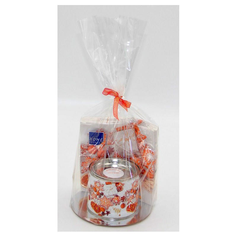 1360A Set cadeaux avec serviettes et bougie parfumée