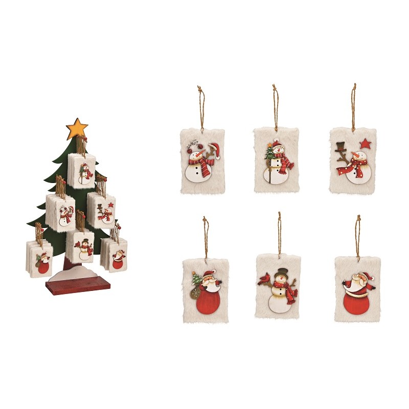 6111 Pendentifs de Noël en bois