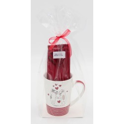 8099A Set cadeaux avec tasse en porcelaine et 100g de thé