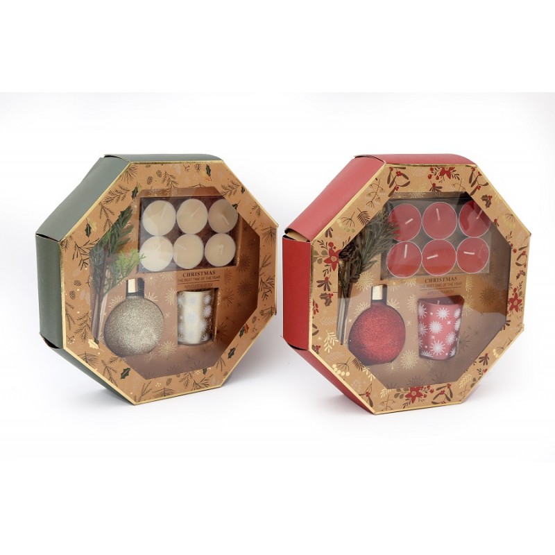 1376 Set cadeaux avec diffuseur et bougies parfumées