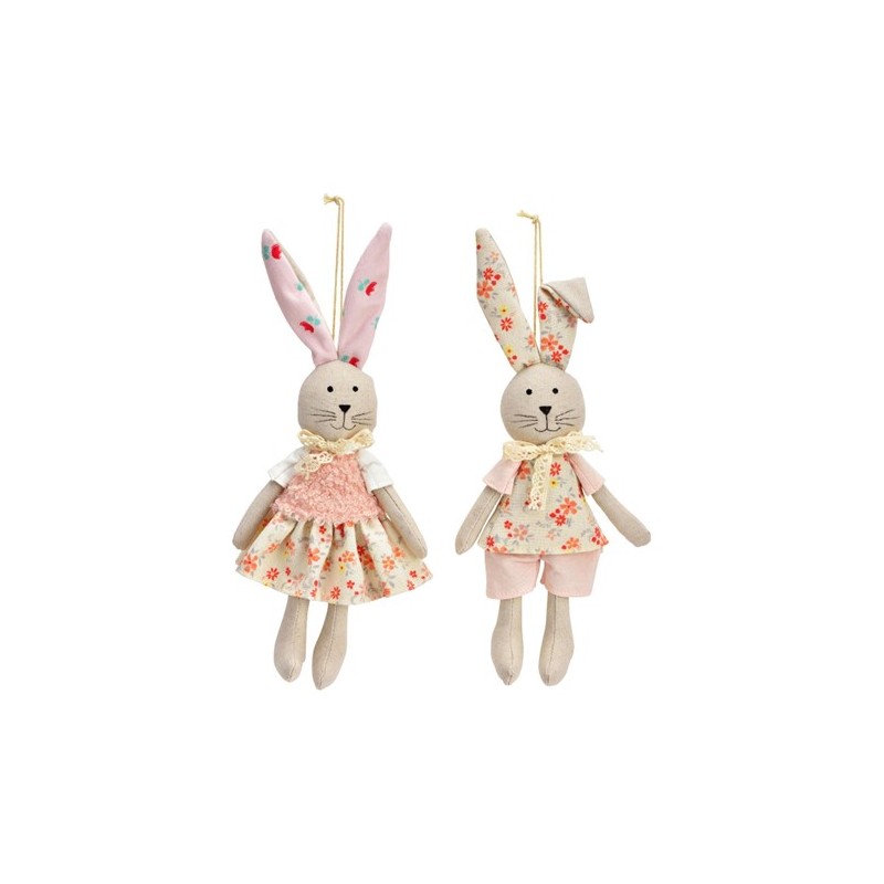 1564 Osterhase aus Stoff zum Aufhängen