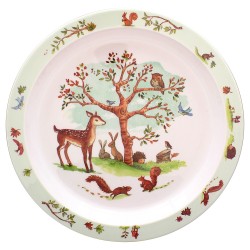 1679 Assiette plate forêt