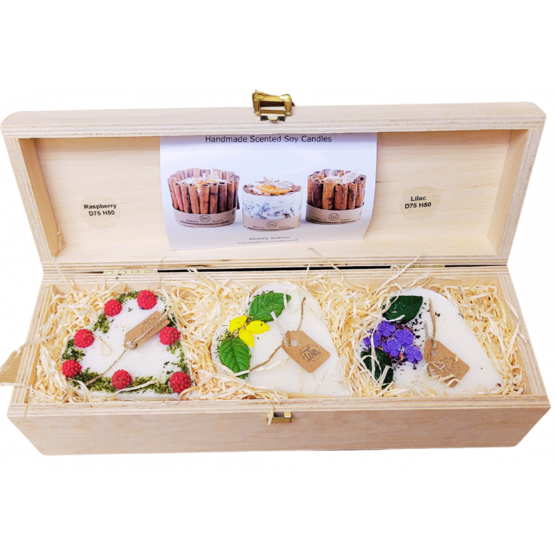 1647 Set avec 3 bougies parfumées