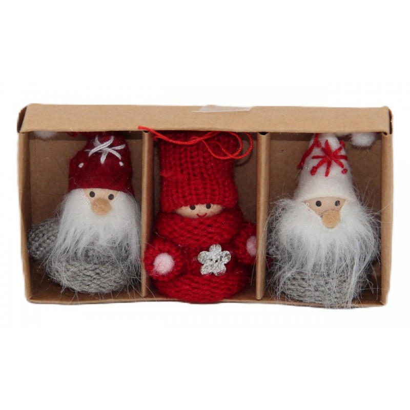 1324 Set avec 3 pendentifs lutins