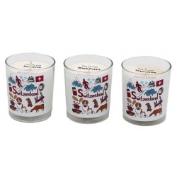 8122C Bougie parfumée à la cire de soja avec assiette en verre