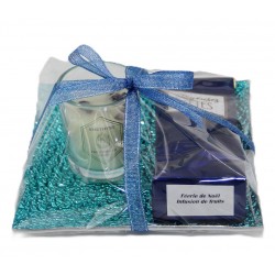 3427E Geschenkset mit 50gr Tee und Duftkerze