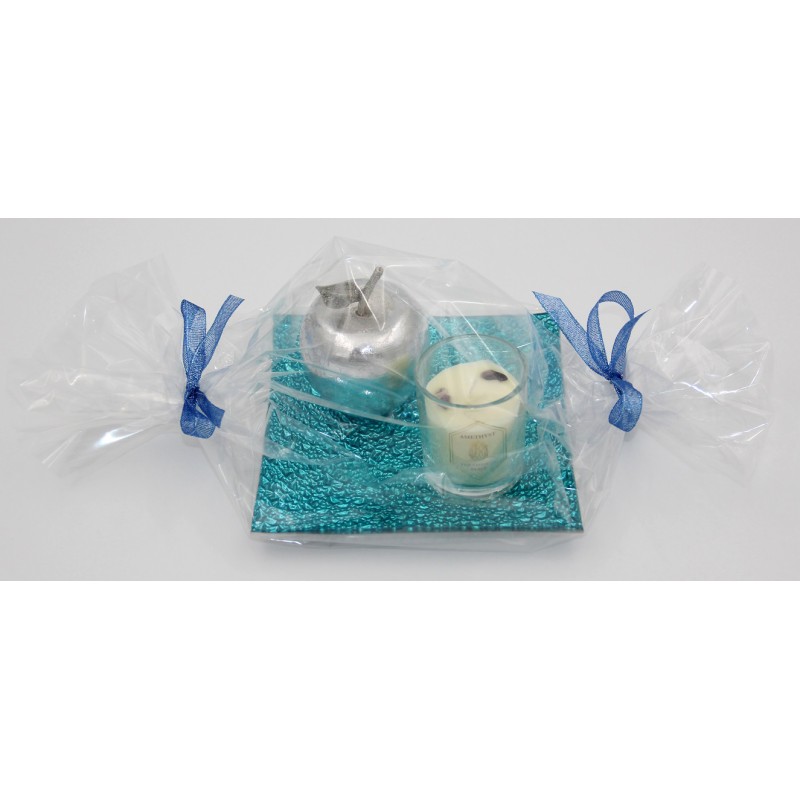 3427G Set cadeaux avec déco pomme et bougie