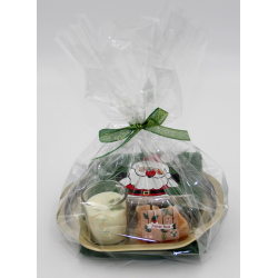 1893 Set cadeaux avec linge pour les mains,bougie parfumée et nounours pour le thé