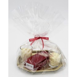 8194 Geschenkset mit Duftkerzen und 50gr Tee