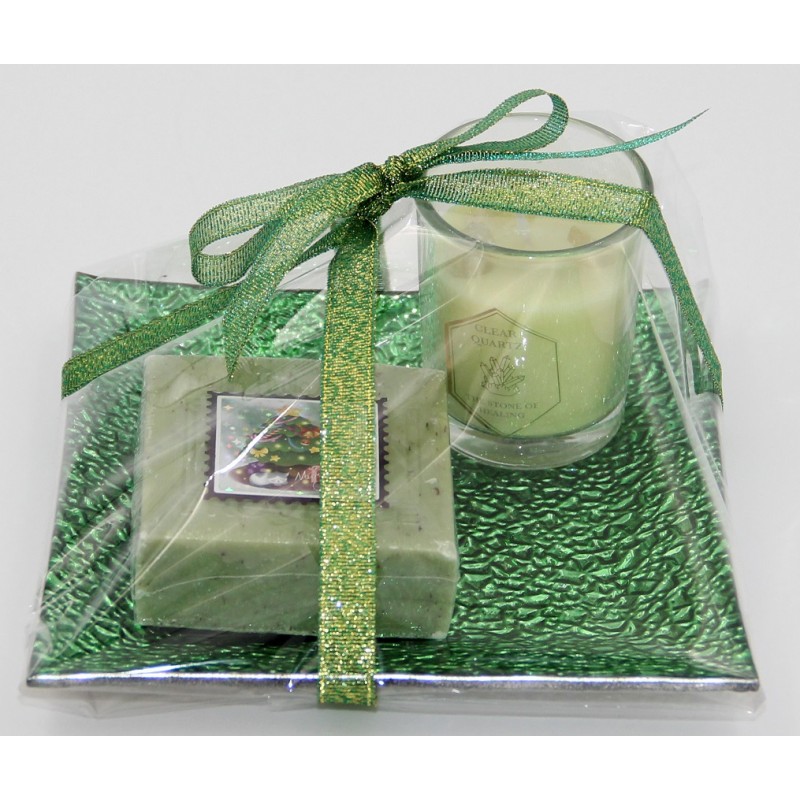 34274K Set cadeaux avec bougie parfumée et savon