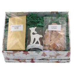 7645C Boîte cadeaux avec photophore, bougie parfumée et 50g et thé