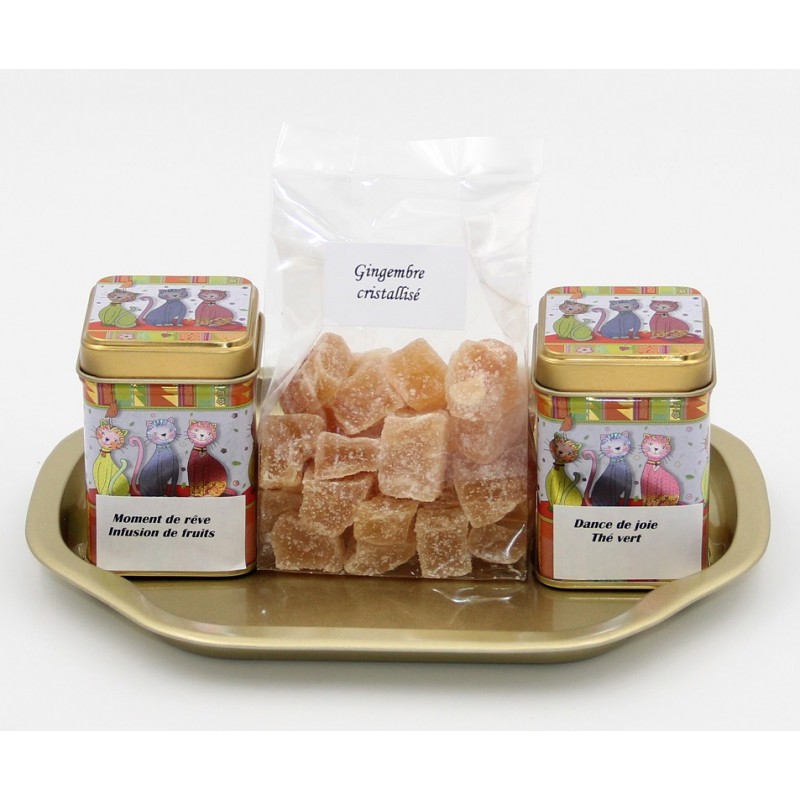 5691A Sachet avec thé et gingembre cristallisé