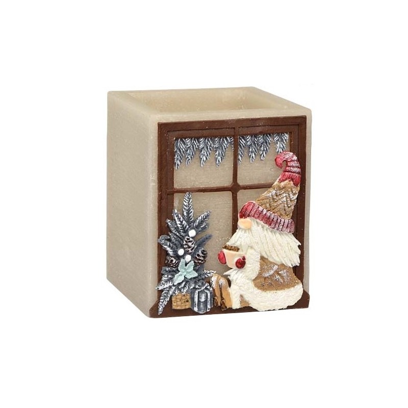 1877 Photophore en cire avec bougie à réchaud