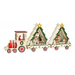 2096 Weihnachtszug aus Holz mit LED