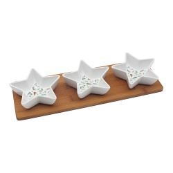 2112 Set apéro avec sapins de Noël et étoiles