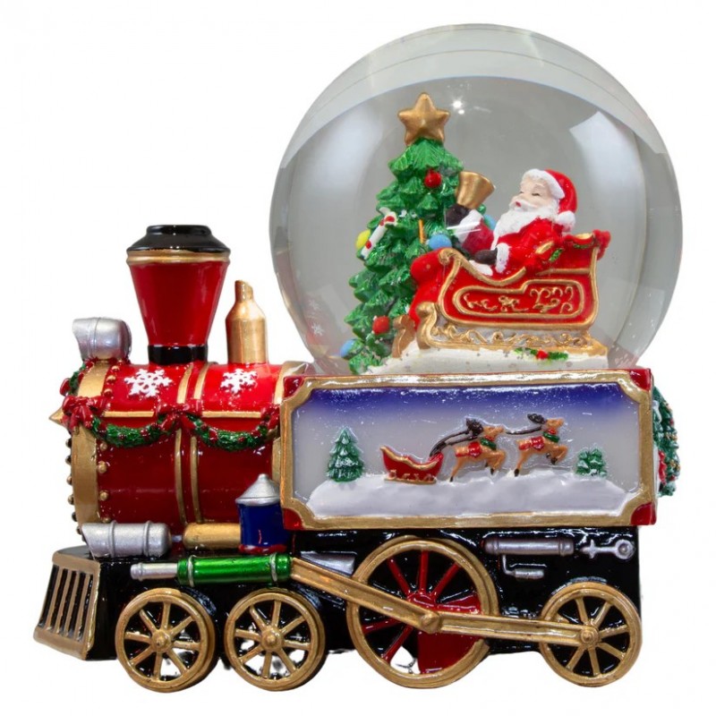 2157 Train avec boule de neige et musique 