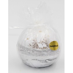 2241 Kerze Kugel Winterlandschaft