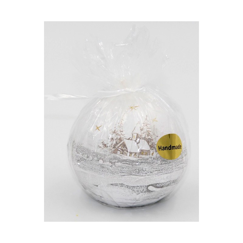 2241 Bougie boule paysage hiver