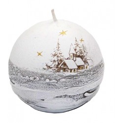 2241 Bougie boule paysage hiver