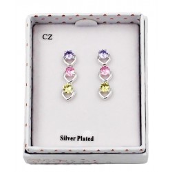 2252 Ohrringe versilbert mi Kubic Zirkonia