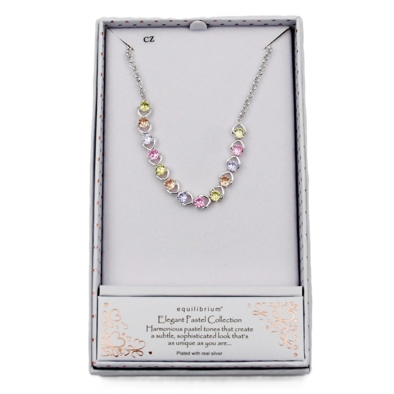 2253 Collier en plaqué argent et cubic zirconia