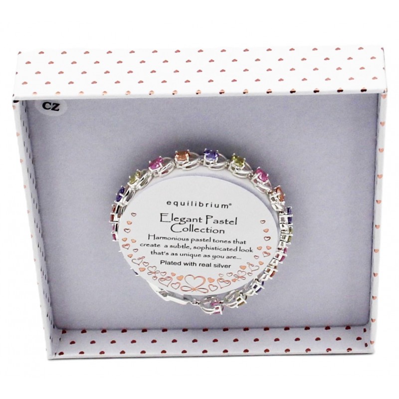 2258 Bracelet en plaqué argent et cubic zirconia