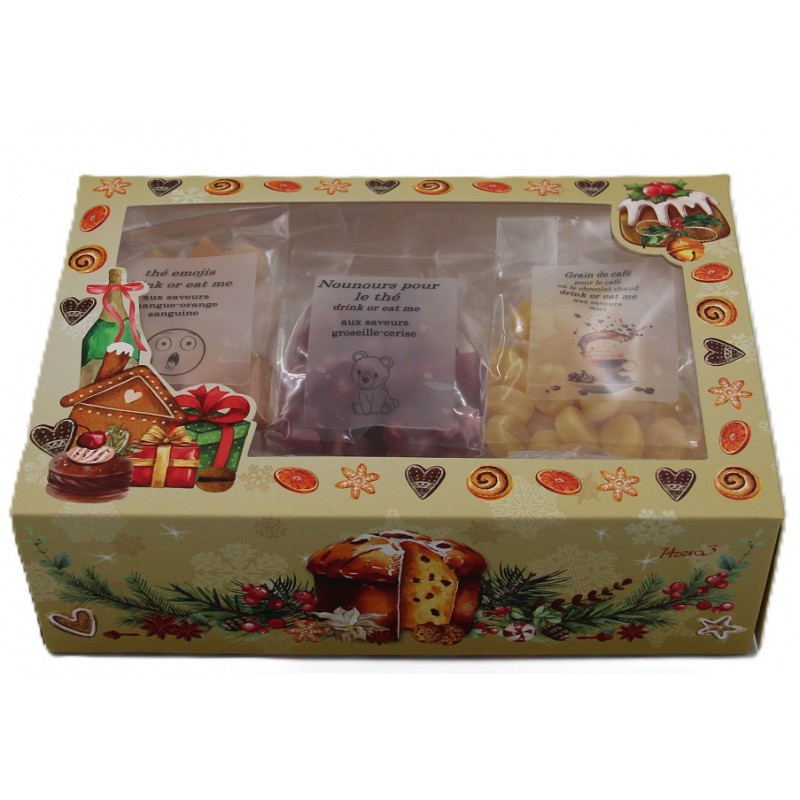 1900A Geschenkset mit Teebärchen, Emojis und Kaffeebohnen