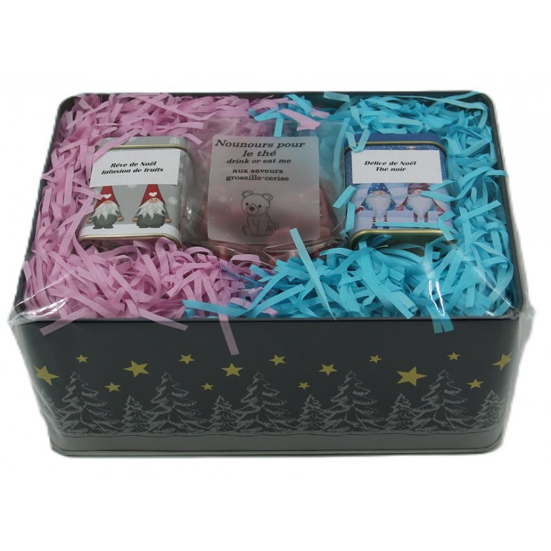 2069C Coffret cadeaux avec thé et nounours pour le thé