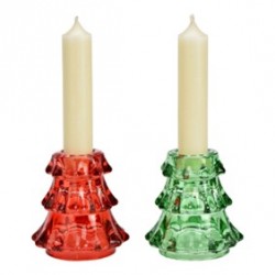 2312 Bougeoir sapin en verre