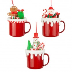 2140 Pendentif tasse avec pain d\'épice en résine