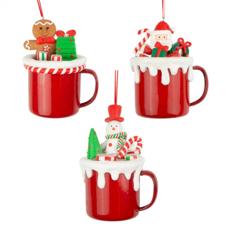 2140 Pendentif tasse avec pain d\'épice en résine