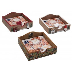 1981B Porte serviette avec 1 paquet de serviettes