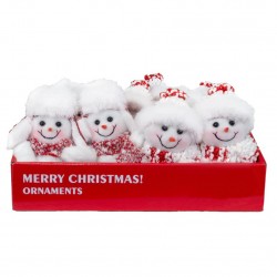 2144 Pendentif bonhomme de neige en tissu