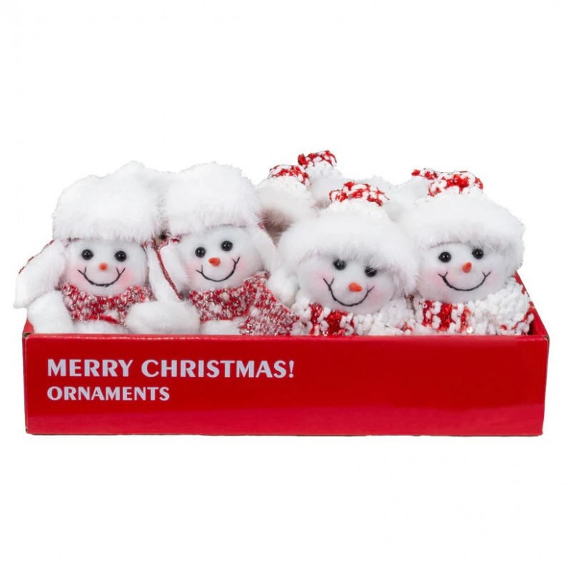 2144 Pendentif bonhomme de neige en tissu