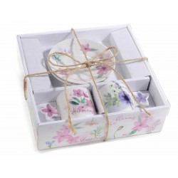 2366 Set avec 2 tasses et soucoupes en porcelaine