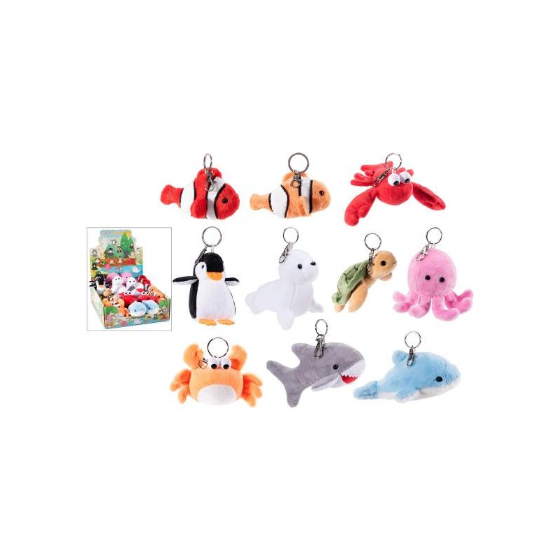 2370 Porte-clés peluche animaux de mer