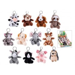 2373 Porte-clés peluche animaux zoo