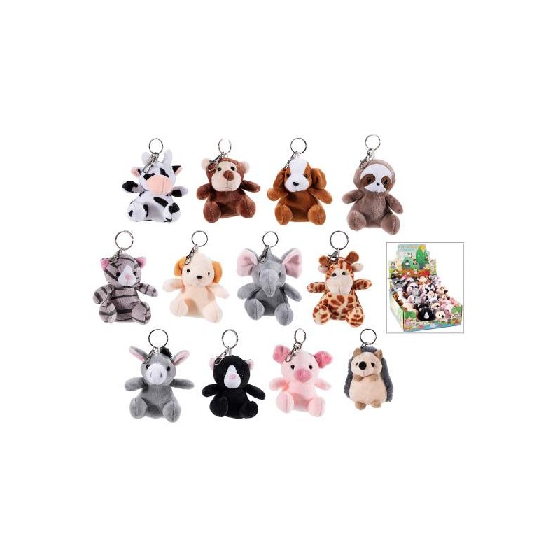 2373 Schlüsselanhängher Plüsch Zoo Tiere