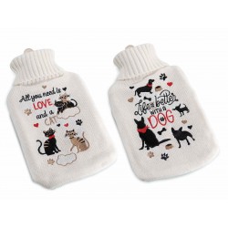 2376 Bettflasche Hund und Katze