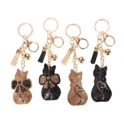 2382 Porte-clés avec strass chiens, chats et voitures