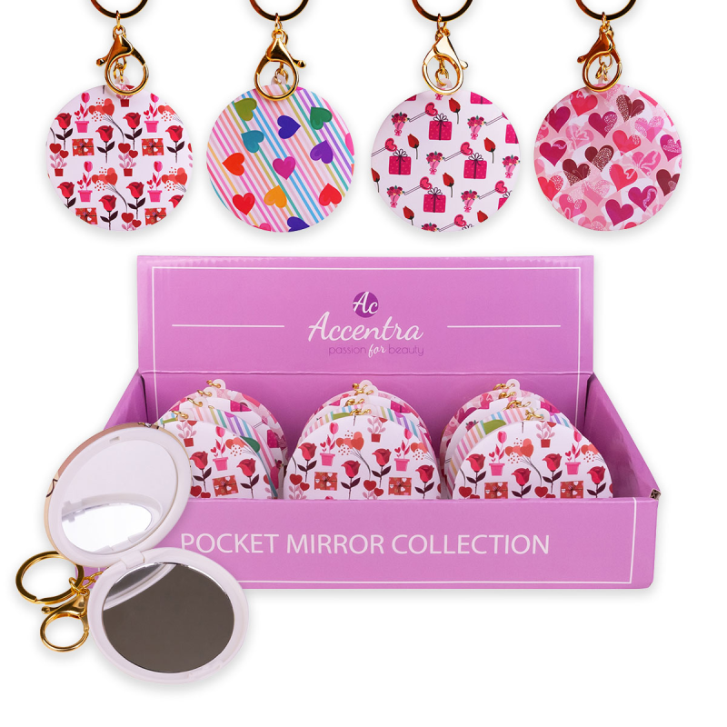 2400 Miroir de poche avec porte-clés