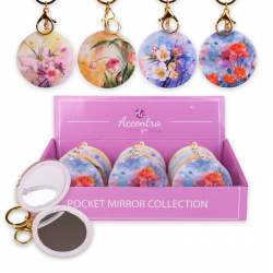 2401 Miroir de poche avec porte-clés 