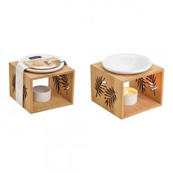 2451 Duftlampe aus Bambus und Keramik