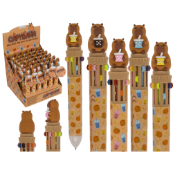 2459 Capybara stylo avec 10 mines de couleurs différenrtes