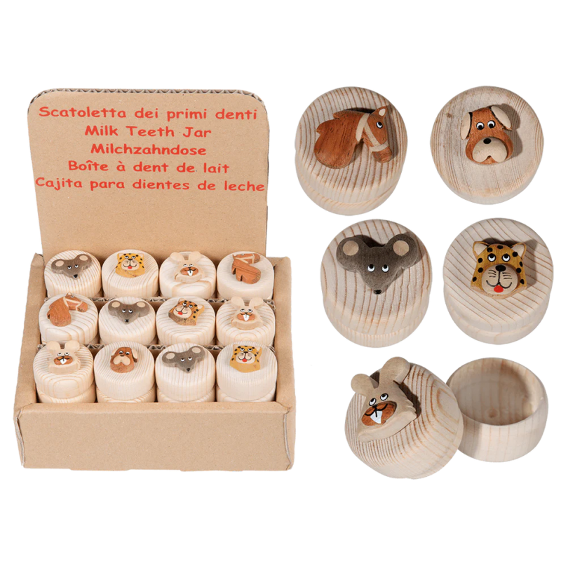 2467 Boîte en bois pour dents de lait